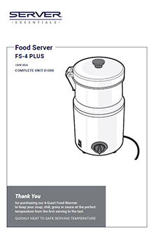 Rethermalizing Soup Warmer | Manual 01822